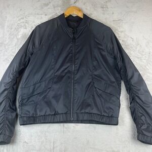 Lululemon Above The Clouds Bomber Jacket Black Size 10 Water Resistant